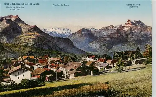 AK / Ansichtskarte  Chesieres_VD Dents de Morcles Glacier du Trient Dents du Midi
