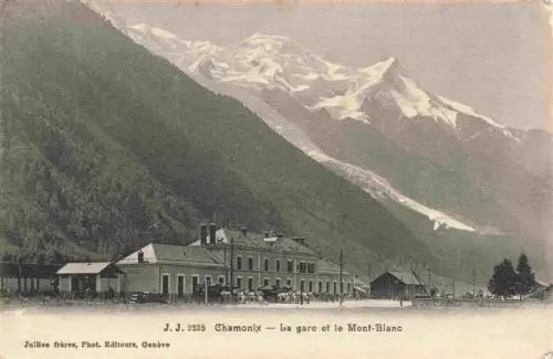 AK / Ansichtskarte  CHAMONIX_74_Haute-Savoie La gare et le Mont Blanc