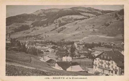 AK / Ansichtskarte  Megeve_74_Haute-Savoie Vue d'ensemble et le Crestommet
