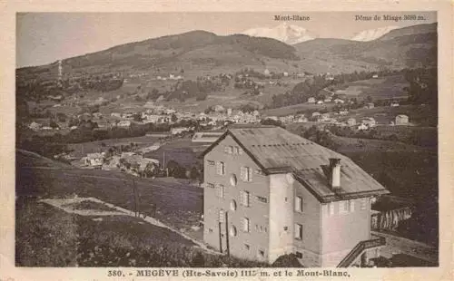 AK / Ansichtskarte  Megeve_74_Haute-Savoie Vue panoramique et le Mont Blanc Dôme de Miage