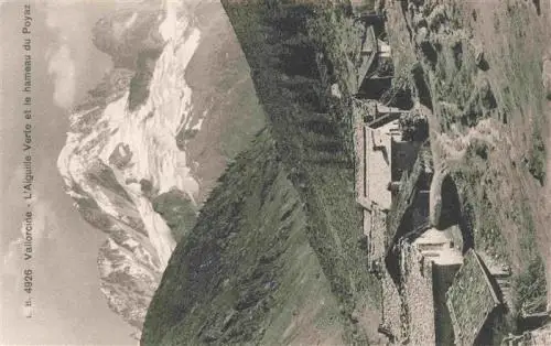 AK / Ansichtskarte  Vallorcine_Haute_Savoie_74 Aiguille Verte et le hameau du Poyaz