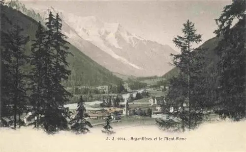 AK / Ansichtskarte  Argentieres__Glacier_d_74_Haute-Savoie Vue panoramique et le Mont Blanc