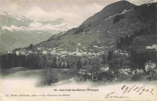 AK / Ansichtskarte  Saint-Gervais-les-Bains_74_Haute-Savoie Vue panoramique et les Alpes