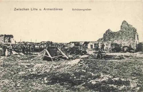 AK / Ansichtskarte  LILLE_59_Nord Schuetzengraben zwischen Lille und Armentières Westlicher Kriegsschauplatz 1. Weltkrieg