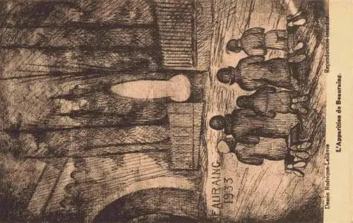 AK / Ansichtskarte  Beauraing_Belgie L'Apparition Dessin Rodrique-Lelièvre Kuenstlerkarte