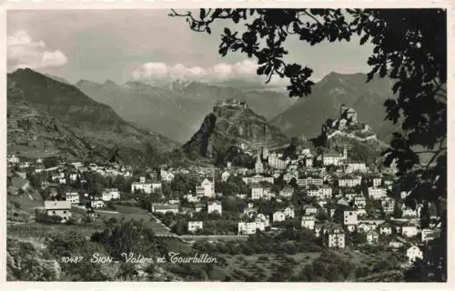 AK / Ansichtskarte  SION__Sitten_Seduno_VS Panorama Valère et Tourbillon Alpes