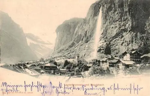 AK / Ansichtskarte  Lauterbrunnen_BE mit Staubbach Wasserfall 