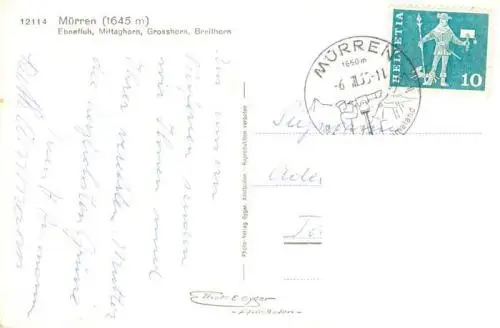 AK / Ansichtskarte  Muerren_BE Ebnefluh Mittaghorn Grosshorn Breithorn