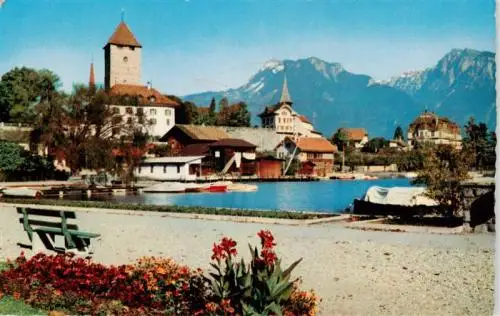 AK / Ansichtskarte  SPIEZ_Thunersee_BE mit Schloss und Ralligstoecke