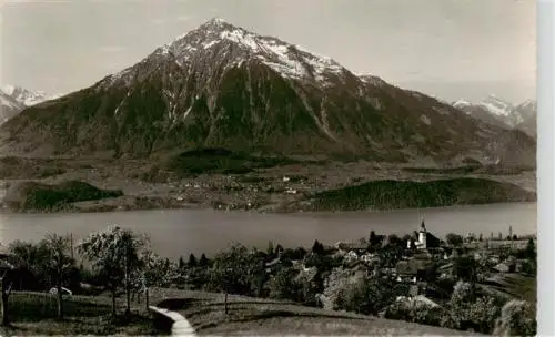 AK / Ansichtskarte  Sigriswil_BE am Thunersee mit Wildstrubel Niesen Twirihorn