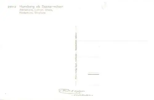 AK / Ansichtskarte  Hornberg_Saanenmoeser_BE mit Albristhorn Lohner Altels Rinderhorn Steghorn