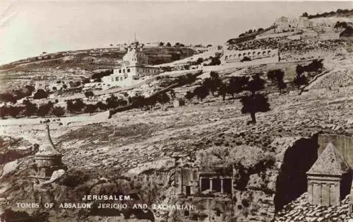 AK / Ansichtskarte  Jerusalem__Yerushalayim_Israel Tombs of Absalon Jericho and Zachariah