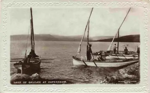 AK / Ansichtskarte  Capernaum_Kafarnaum_Israel Fishermen on Lake of Galilee