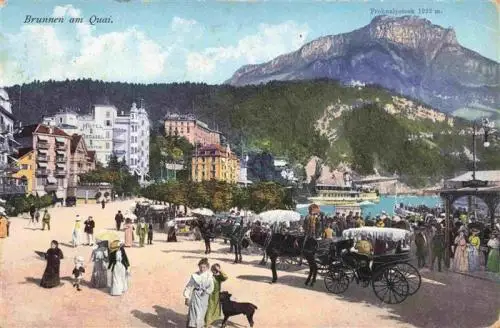 AK / Ansichtskarte  Brunnen__SZ Am Quai Pferdedroschke