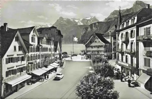 AK / Ansichtskarte  Brunnen__SZ Hauptstrasse Blick gegen Gitschen und Urirotstock