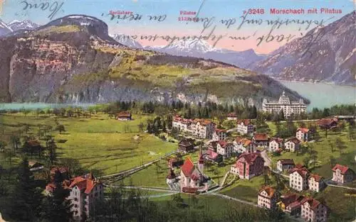 AK / Ansichtskarte  Morschach_SZ Panorama Blick gegen Pilatus