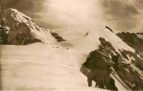 AK / Ansichtskarte  Jungfraujoch_3457m_BE Berghaus Sphinx und Moench