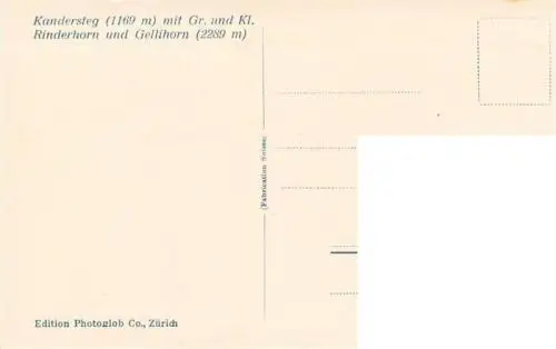 AK / Ansichtskarte  Kandersteg_BE mit Gr und Kl Rinderhorn und Gellihorn