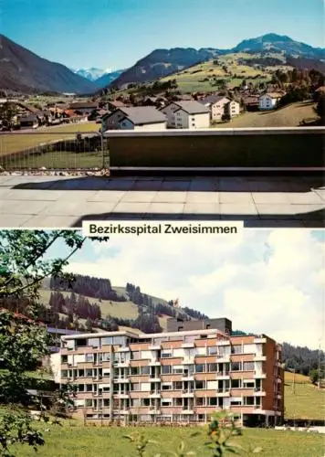 AK / Ansichtskarte  Zweisimmen_BE Panorama Bezirksspital