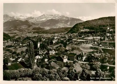 AK / Ansichtskarte  SPIEZ_Thunersee_BE Fliegeraufnahme