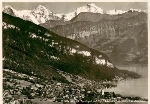 AK / Ansichtskarte  Sigriswil_Thunersee_BE Blick vom Tschingel mit Eiger Moench und Jungfrau