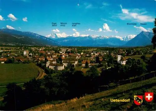 AK / Ansichtskarte  Uetendorf_BE mit Eiger Moench Jungfrau Bluemlisalp Niesen