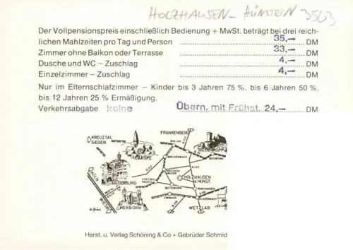 AK / Ansichtskarte  Holzhausen_am_Huenstein Waldhotel am Schwimmbad Terrasse Liegewiese