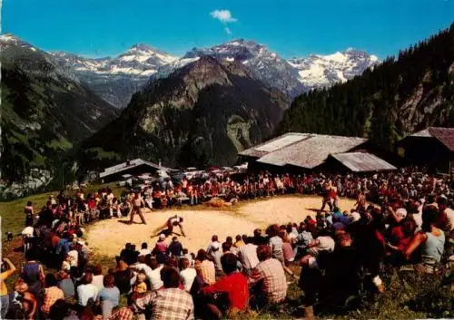 AK / Ansichtskarte  Kiental_BE Schwingfest auf Ramslauenen