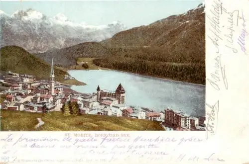 AK / Ansichtskarte  St_Moritz__SANKT_MORITZ_GR Dorf und See