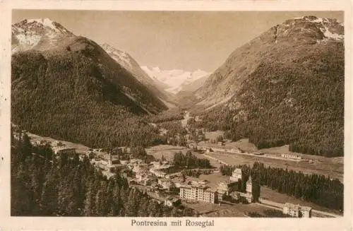 AK / Ansichtskarte  Pontresina mit Rosegtal 