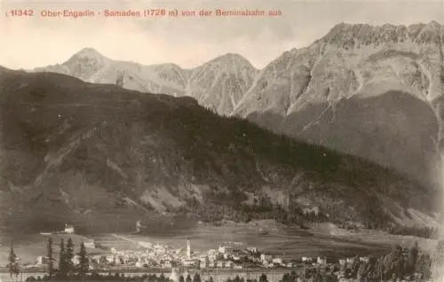 AK / Ansichtskarte  Samaden Blick von der Berninabahn