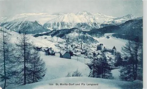 AK / Ansichtskarte  St_Moritz__SANKT_MORITZ_GR Dorf und Piz Languard