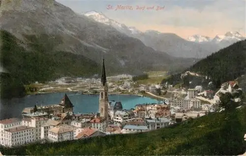 AK / Ansichtskarte  St_Moritz__SANKT_MORITZ_GR Dorf und Bad Panorama