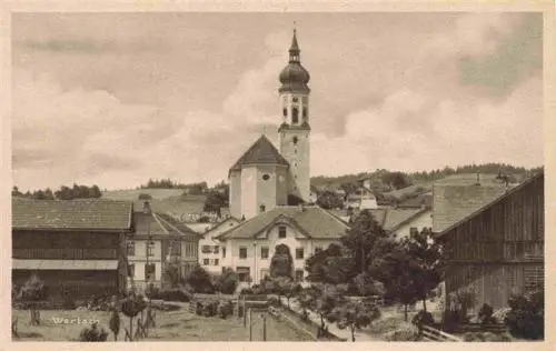 AK / Ansichtskarte  Wertach_Bayern Ansicht mit Kirche