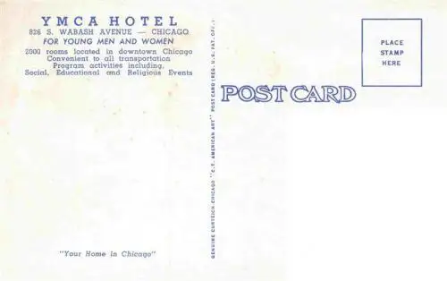 AK / Ansichtskarte 73961269 Chicago_Illinois_USA YMCA Hotel Illustration