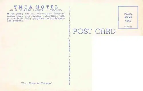 AK / Ansichtskarte 73961274 Chicago_Illinois_USA Oriole Room Cafeteria YMCA Hotel