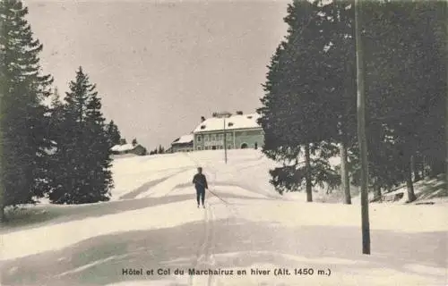 AK / Ansichtskarte  Col_du_Marchairuz_1450m_VD Hôtel en hiver Sports d'hiver