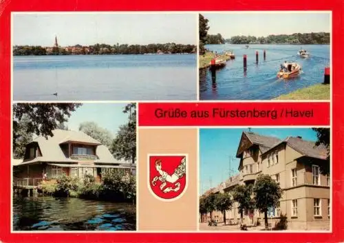 AK / Ansichtskarte  Fuerstenberg__Havel Schwedtsee An der Havel Sportlerheim Rathaus