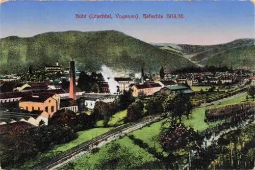 AK / Ansichtskarte  Buehl_Elsass_Lauchtal_Buhl_68_Guebwiller Panorama Gefechte 1914/16 Westlicher Kriegsschauplatz 1. Weltkrieg