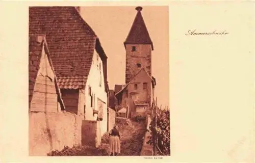 AK / Ansichtskarte  Ammerschwihr_Ammerschweier_68_Haut-Rhin Dorfpartie Turm