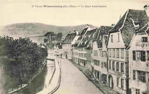 AK / Ansichtskarte  Wissembourg_Weissenburg_Alsace_67_Bas-Rhin Le Vieux Quai Anselmann