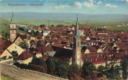 AK / Ansichtskarte  Rappoltsweiler_Ribeauville_68_Elsass_Haut-Rhin Ortsansicht mit Kirche