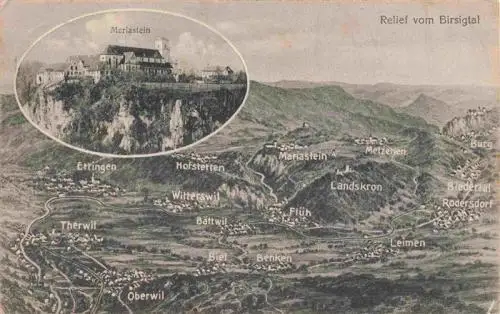 AK / Ansichtskarte  Therwil_BL Relief vom Birsigtal Mariastein