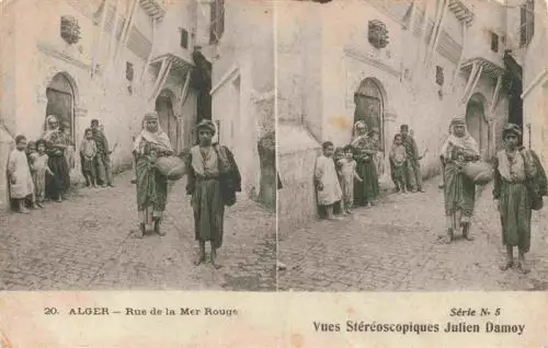 AK / Ansichtskarte  ALGER_Algier_Algerie Rue de la Mer Rouge Série No 5 Vues Stéréoscopiques Julien Damoy