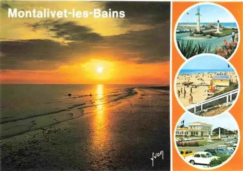 AK / Ansichtskarte  Montalivet-les-Bains_33_Bordeaux Sonnenuntergang am Meer Strand Hotel