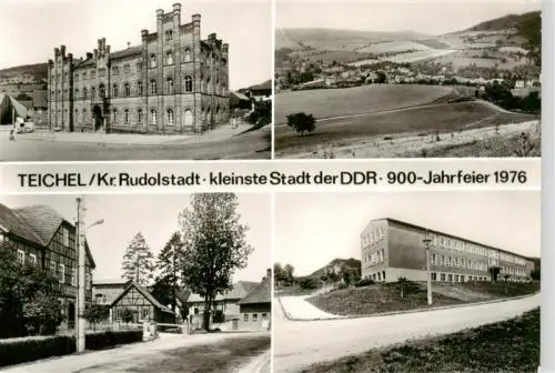 AK / Ansichtskarte 73961564 Teichel Rathaus Blick vom Steinberg Teilansicht Polytechn Oberschule