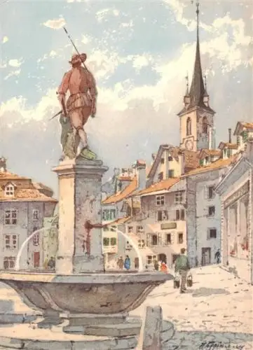 AK / Ansichtskarte  BERN_BE Altstadt mit Laeuferbrunnen am Laeuferplatz