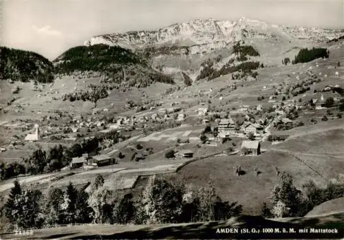 AK / Ansichtskarte  Amden_SG Fliegeraufnahme mit Mattstock