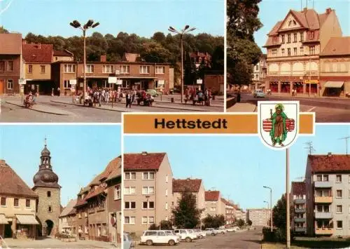 AK / Ansichtskarte  Hettstedt Busbahnhof Am Markt Saigertor Neubauten