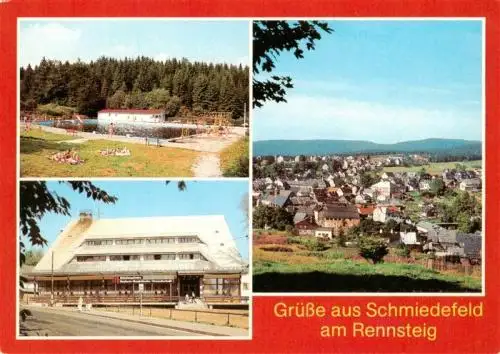 AK / Ansichtskarte  Schmiedefeld_Rennsteig_Thueringen Waldbad Crux FDGB Erholungsheim DSF Panorama